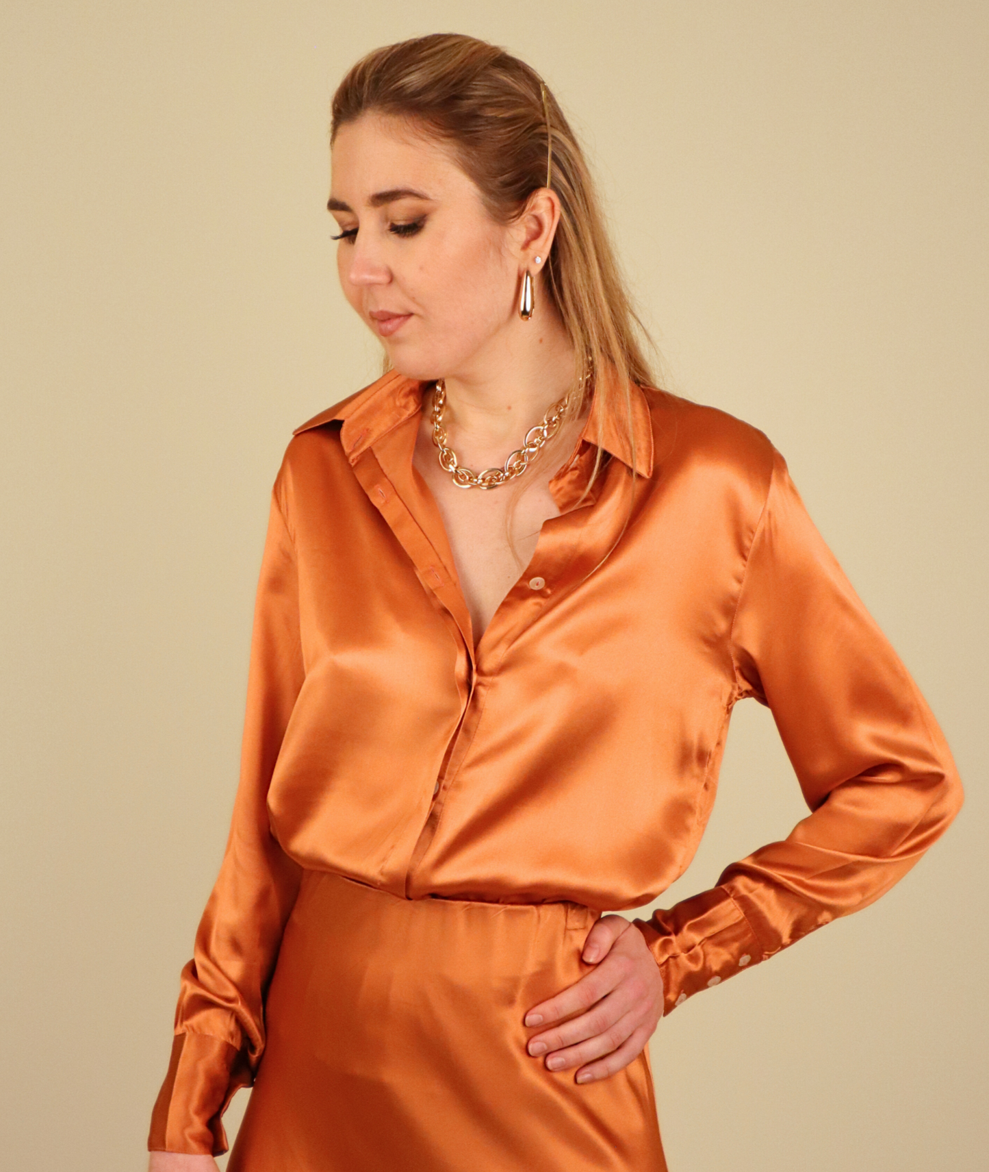 silk shirt, blouse 